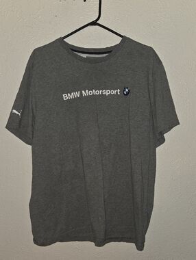 BMW Motorsport Gray Short Sleeve Logo Tee